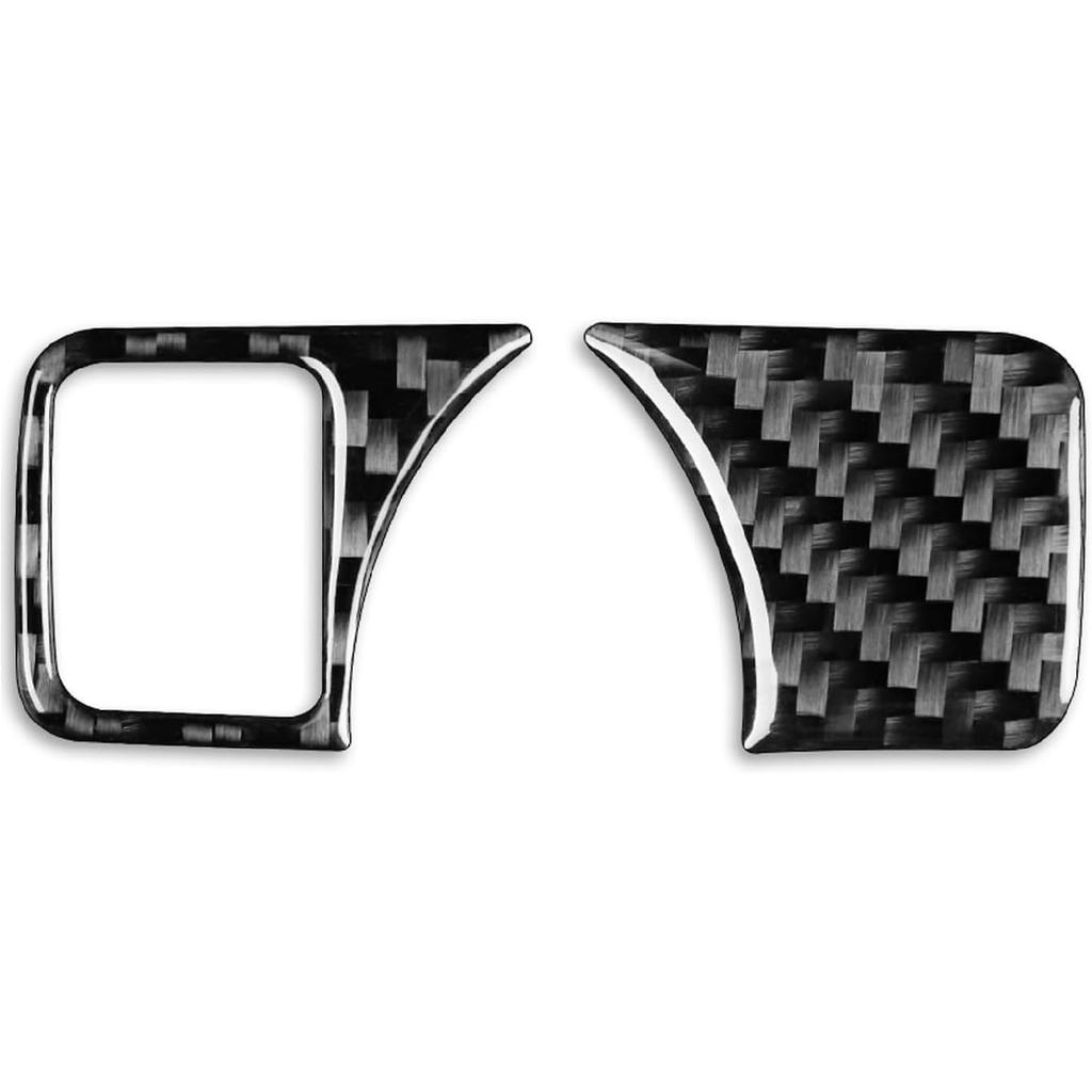 Real Carbon Fiber Car Climate Control CD Radio Panel Sticker Cover Trim Compatible with Mercedes-Benz C-Class W204 C250 C300 C350 C63 AMG 2012-2014
