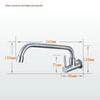 Yunpo Wall-Mounted 304 Single Cold Kitchen Faucet