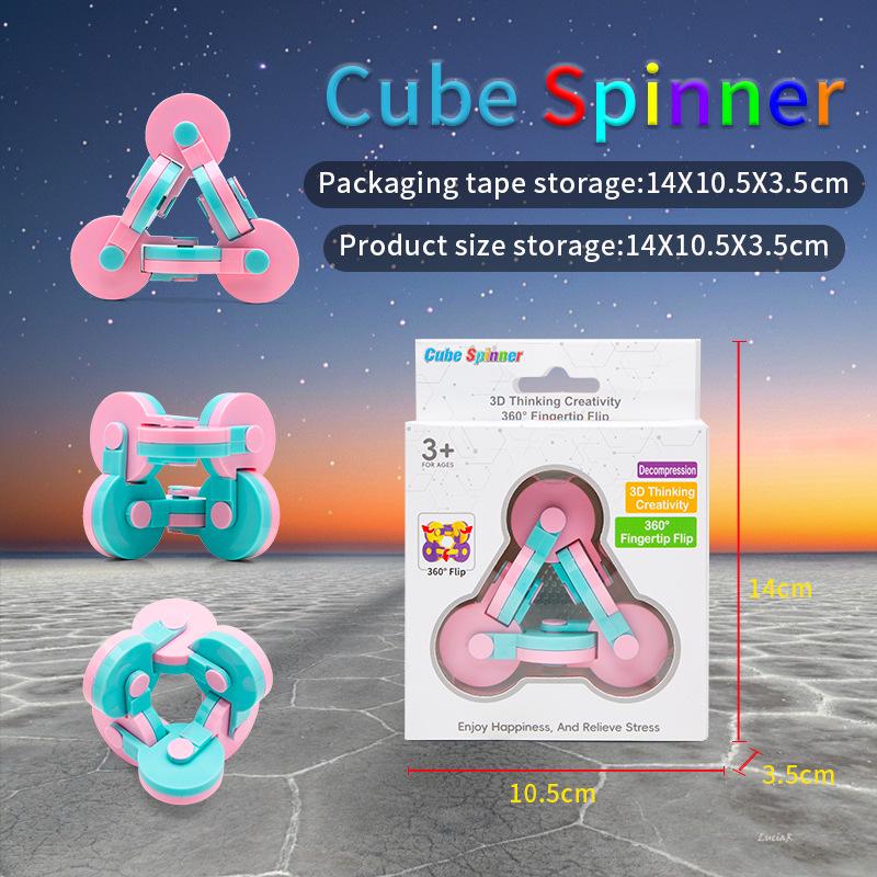 

Вращающийся на 360 градусов кубик Рубика, настольная игрушка для творчества, декомпрессионная переворачивающаяся головоломка, развивающая мышление зелёный