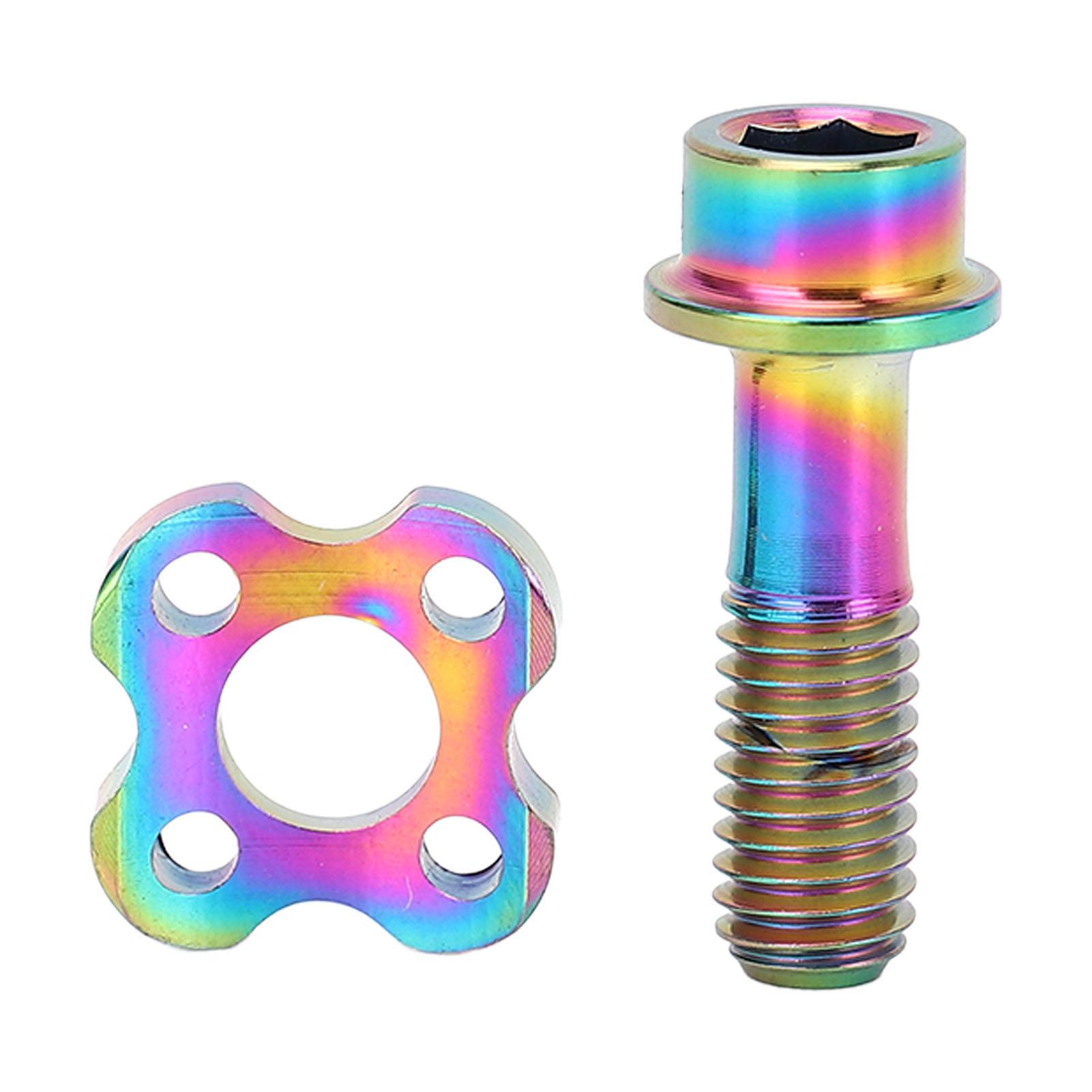 

Комплект шайб и винтов для переднего переключателя скоростей велосипеда, крепежный винт переключателя скоростей из титанового сплава с изогнутой шайбой