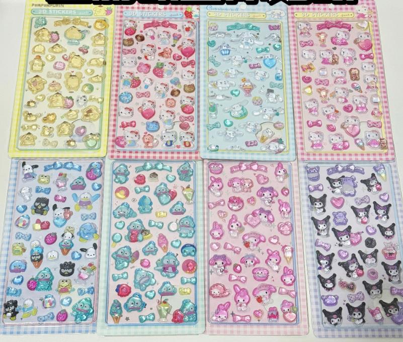 2026 Hot New 3D Embossed Fun Acrylic Diamond Stickers for Children's DIY Decorative Embossed Fun Stickers