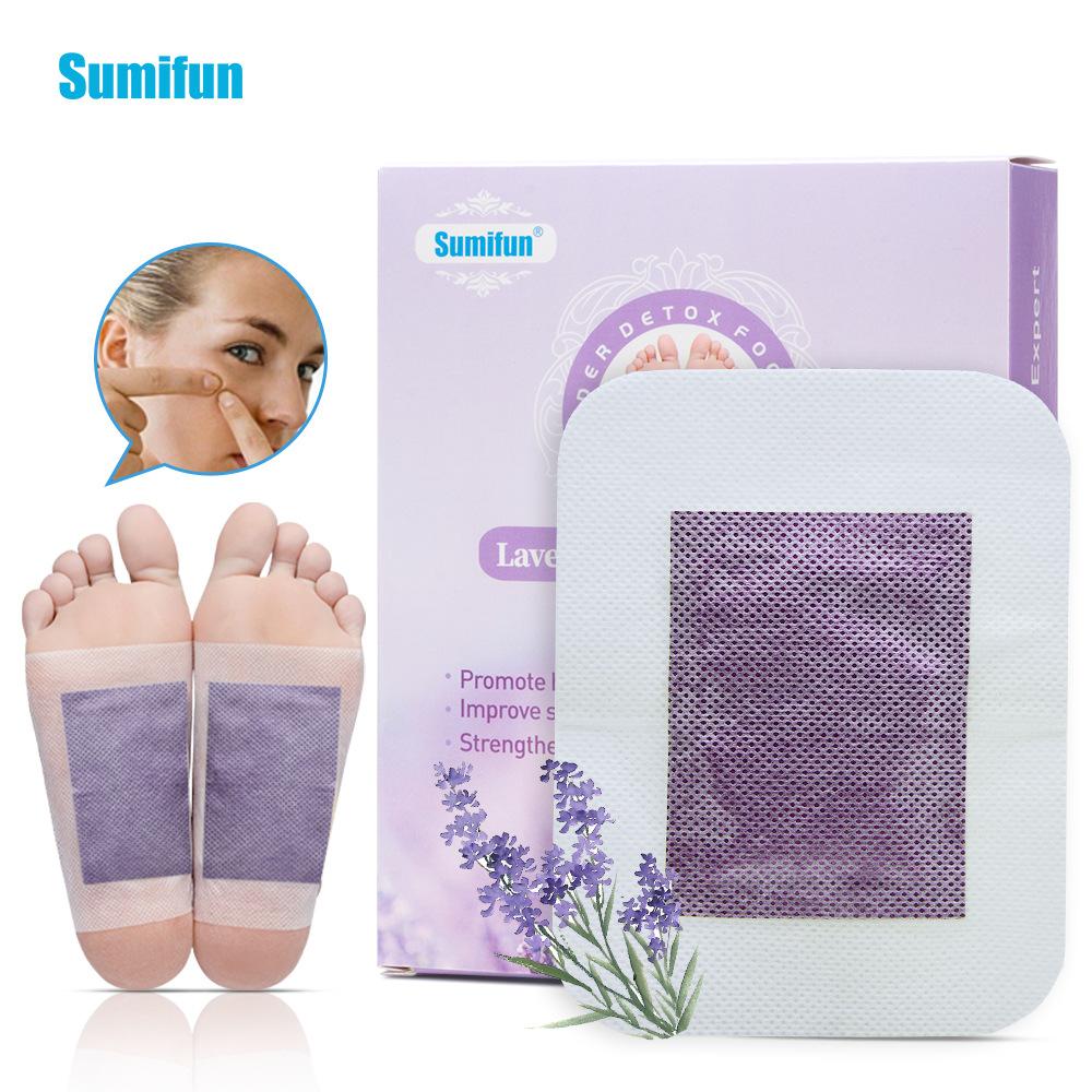 Sumifun 12/50 PCS Lavender Detox Foot Patches Relieving Foot Fatigue Effective Improve Sleep Quality Health Organic Detox Relax Foot Care Tool