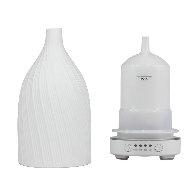 Ceramiczny Ultradźwiękowy Nawilżacz Powietrza Funkcja Czasowa Dyfuzor Aromatu Biurkowy Dyfuzor Olejków Eterycznych Dyfuzor Zapachu do Pomieszczeń ze Światłami