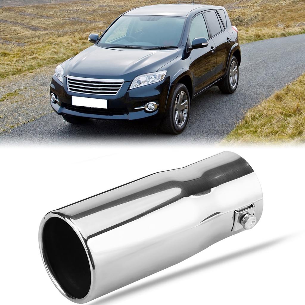 Car Modification Stainless Steel Exhaust Muffler Pipe Rear Tailpipe End Throat Flat