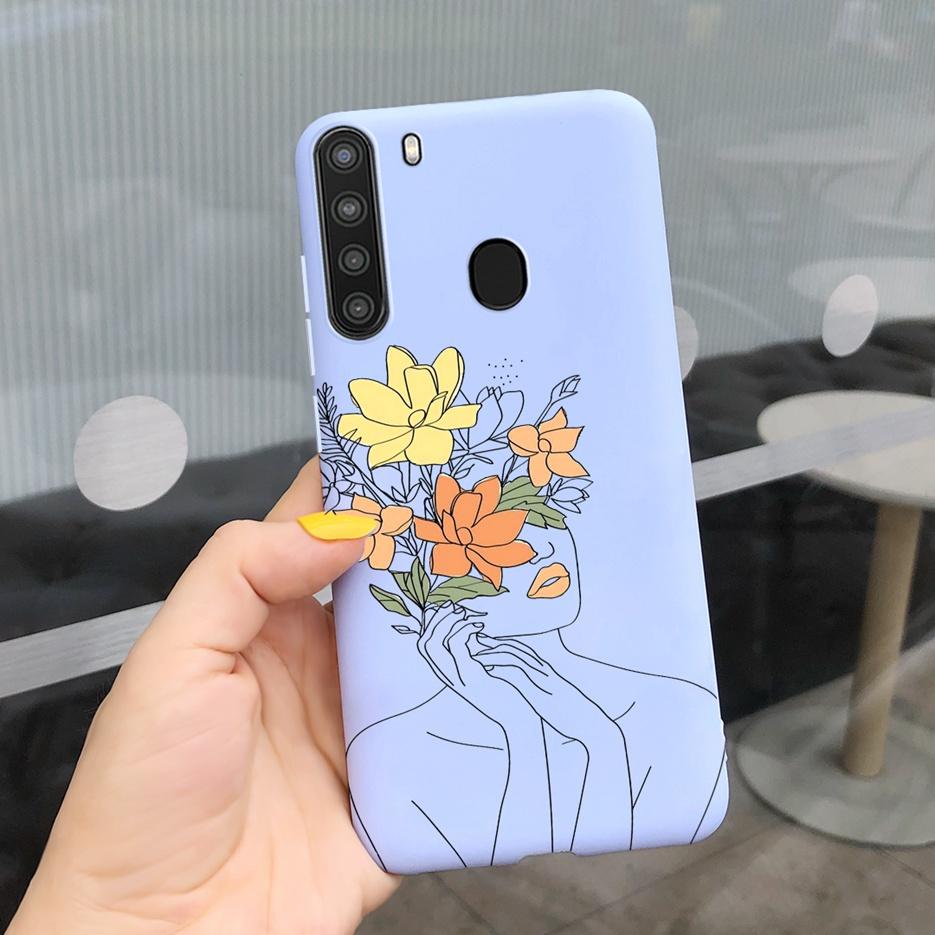Silicone Phone Case For Samsung Galaxy A21 Case 6.5" Back Cover Coque Soft TPU Fundas Samsung A 21 A21 SM-A215U Protective Shell