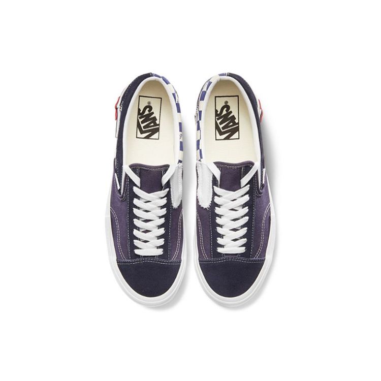 Vans Slip-On Retro Casual Low-Top Canvas Shoes Unisex Sneakers Blue White Checkered VN0A3WM5TLI