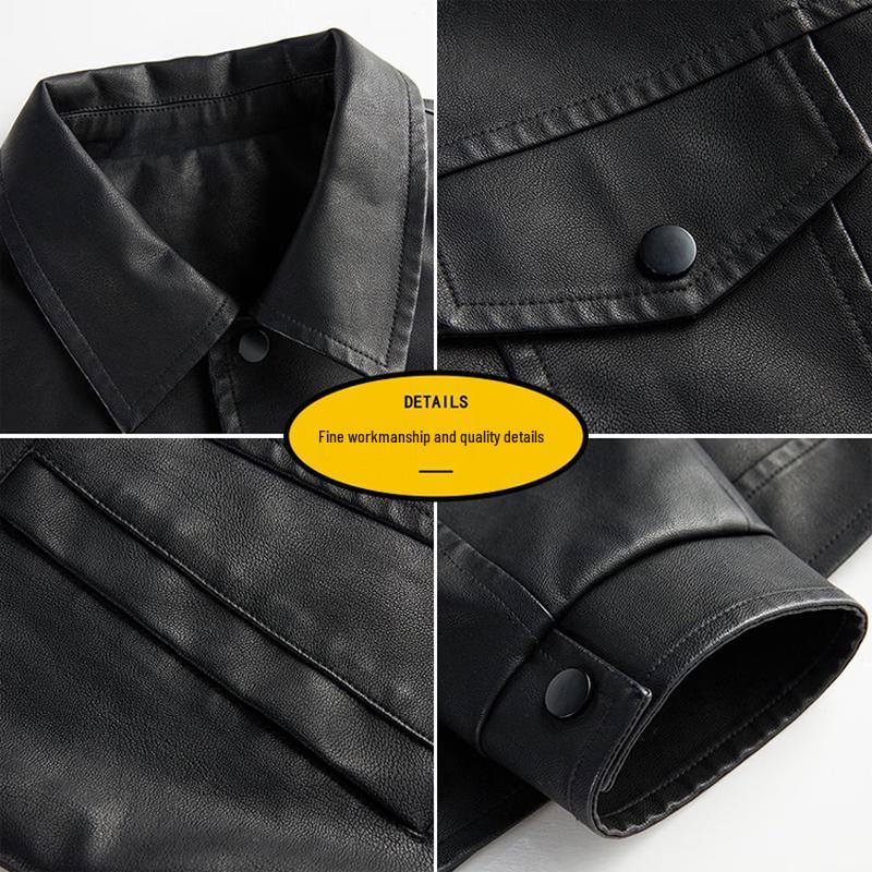 Pierre Cardin Men's Faux Leather Biker Jacket