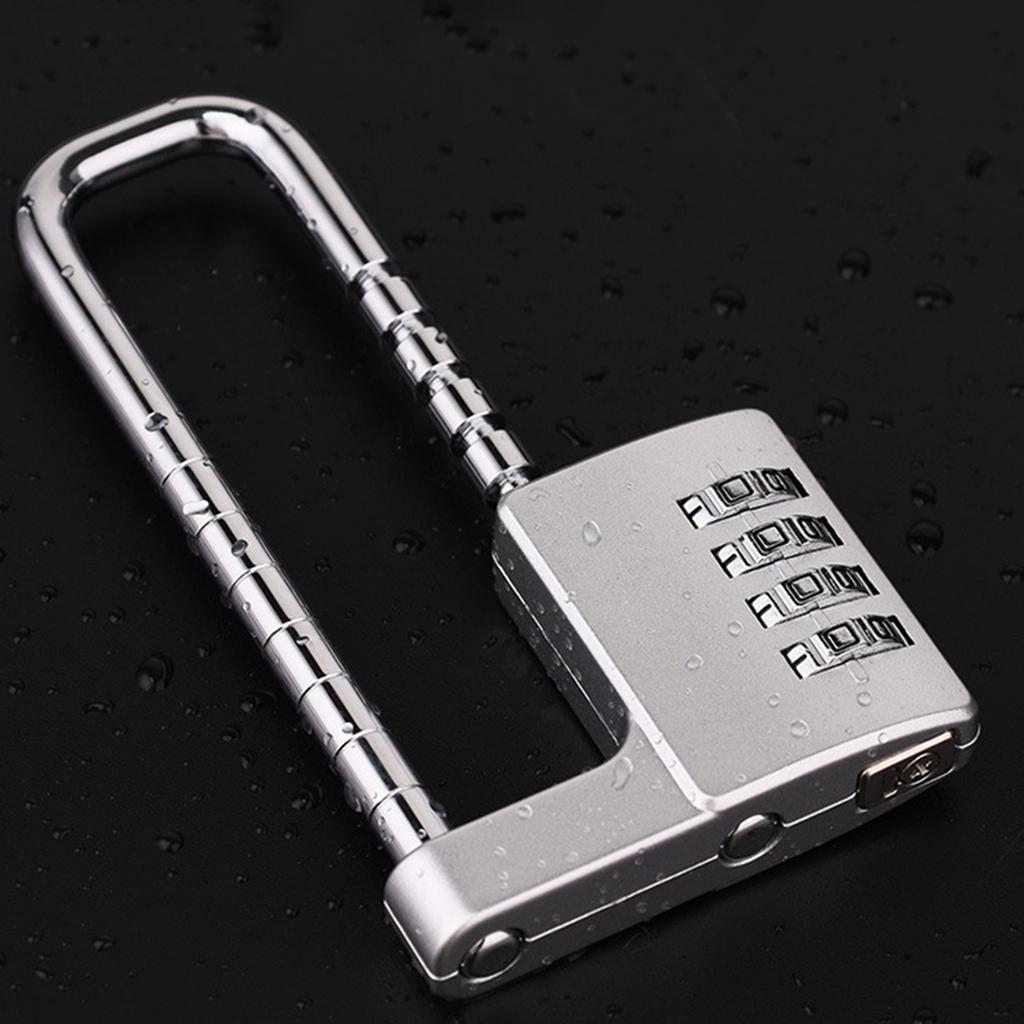 Adjustable Combination Lock Long Shackle Security Padlock Versatile Combination Lock Upgraded for Gym School & Fences