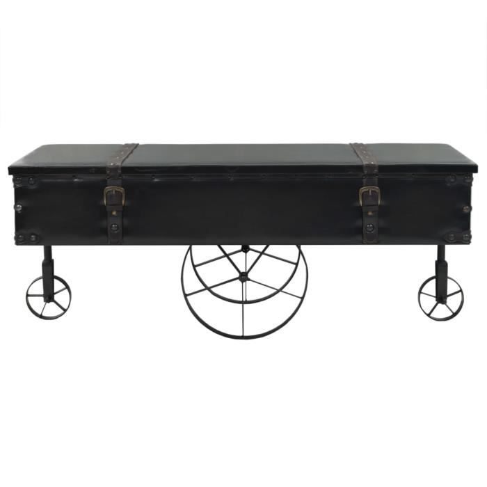 VidaXL Table basse MDF et bois de sapin 110 x 55 x 43 cm