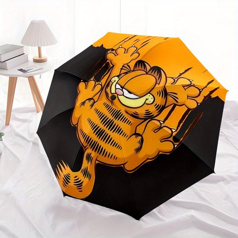 1pc Garfield Cat Windproof Automatic Umbrella, Lightweight for Women/Men, Perfect Christmas Gift A0811185
