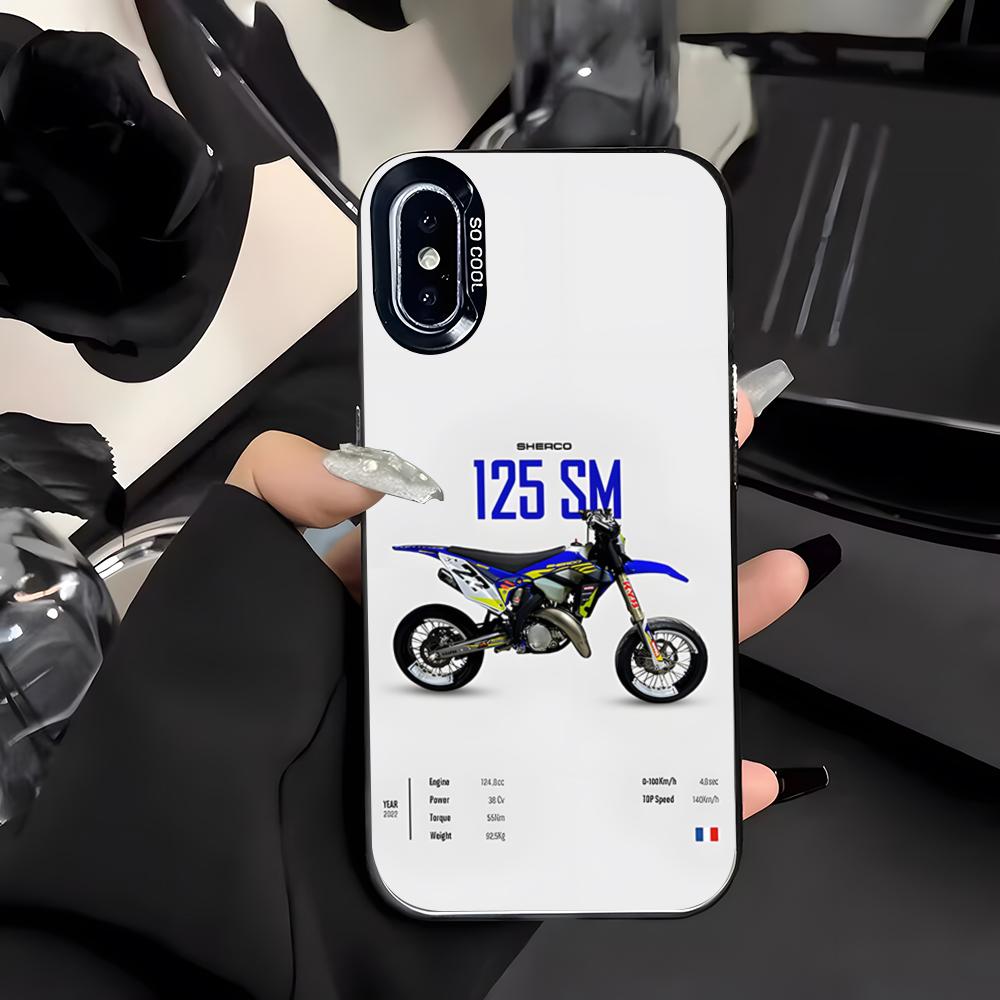 

Motorcycle S-ShercoS Phone Case For IPhone 17 Air 16 E 15 14 Plus 13 12 11 Pro Max Colored Silver Cover iPhone 16 Pro
