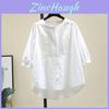 Cotton Short Sleeve Shirt With 3d Effect And Loose Fit For Summer Casual Wear