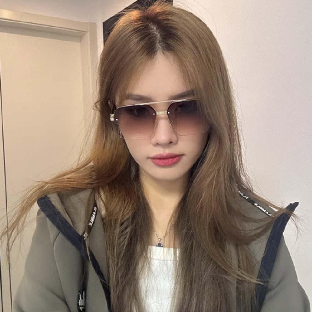 Gradient Color Men Zinc Zinc Alloy Sunnies Classic Anti-UV Glasses Catwalk Women HD Sunglasses  Gift