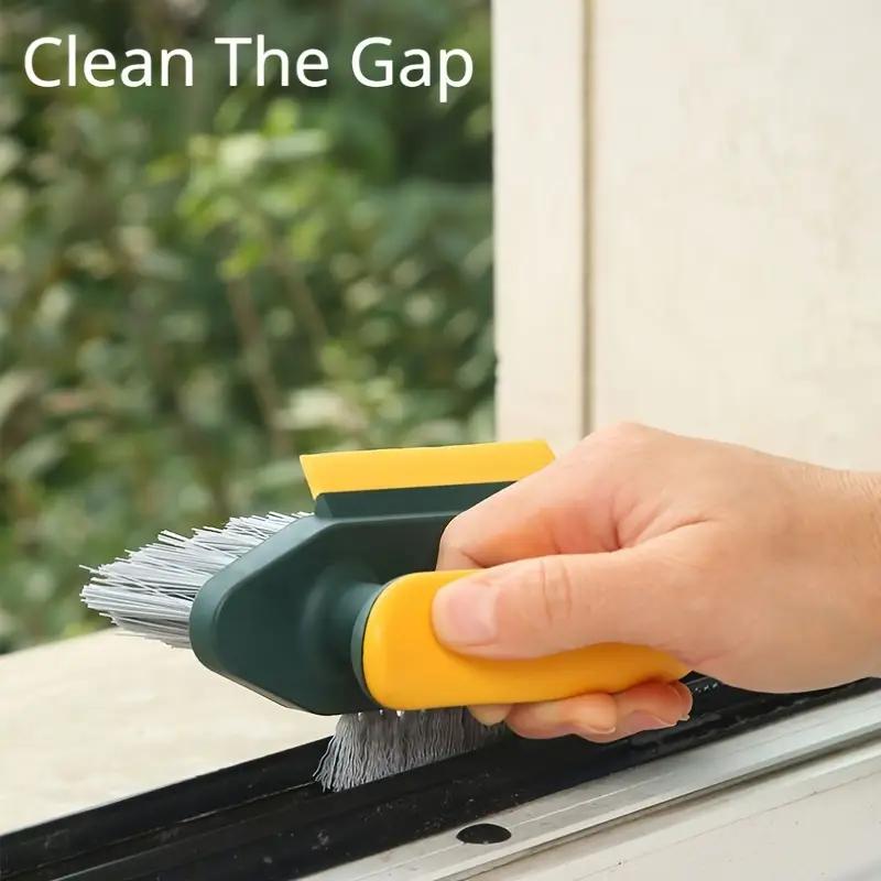 Perie de curățare multifuncțională 4 în 1 Perie de curățare pentru spații de ferestre Perie de curățare a peretelui de baie, pentru marginea peretelui, țiglă de colț, rosturi înguste, perie pentru crevaturi