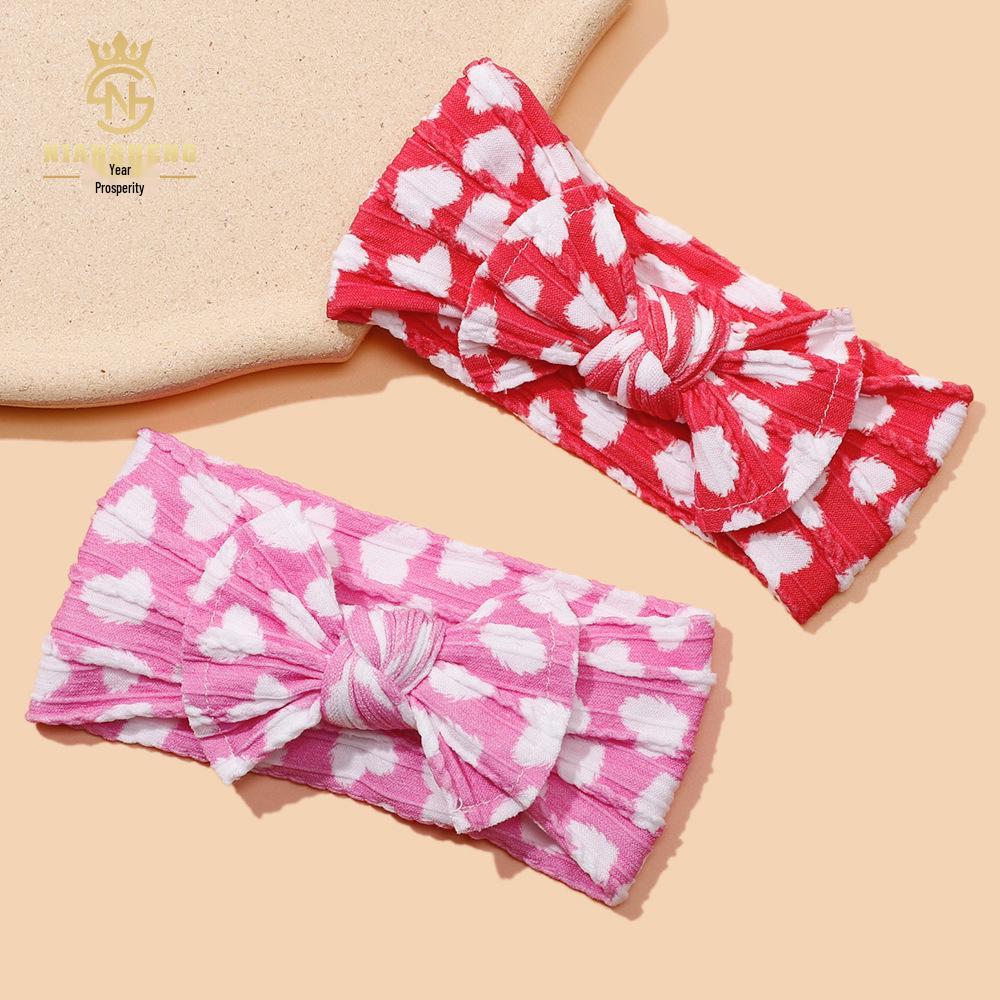 New European & American Baby Headband: Cute 3D Bow, Digital Print & Nylon Jacquard