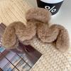 Accessoires de coiffure pour femmes et filles, mode coréenne, hiver, peluche, grande vague, épingles à cheveux élégantes, pince à cheveux en fausse fourrure, couvre-chef