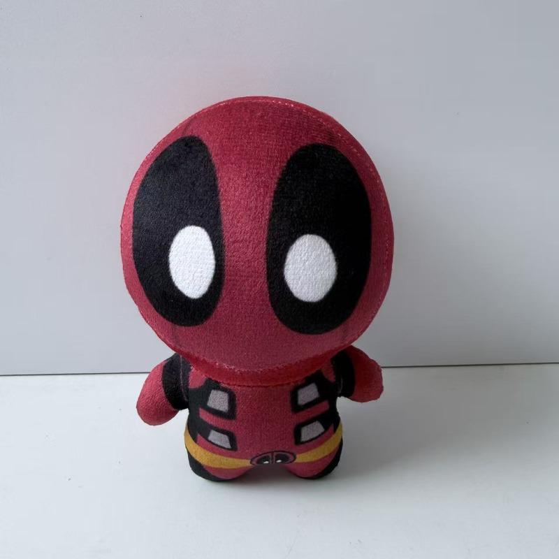 Nouveau Mignon Spiderman Deadpool Porte-clés Peluche Mignon Super-héros Poupée en Peluche Figure Douce Décoration de Bureau Maison Cadeau Collectionnable pour Fans de Films BD Marvel