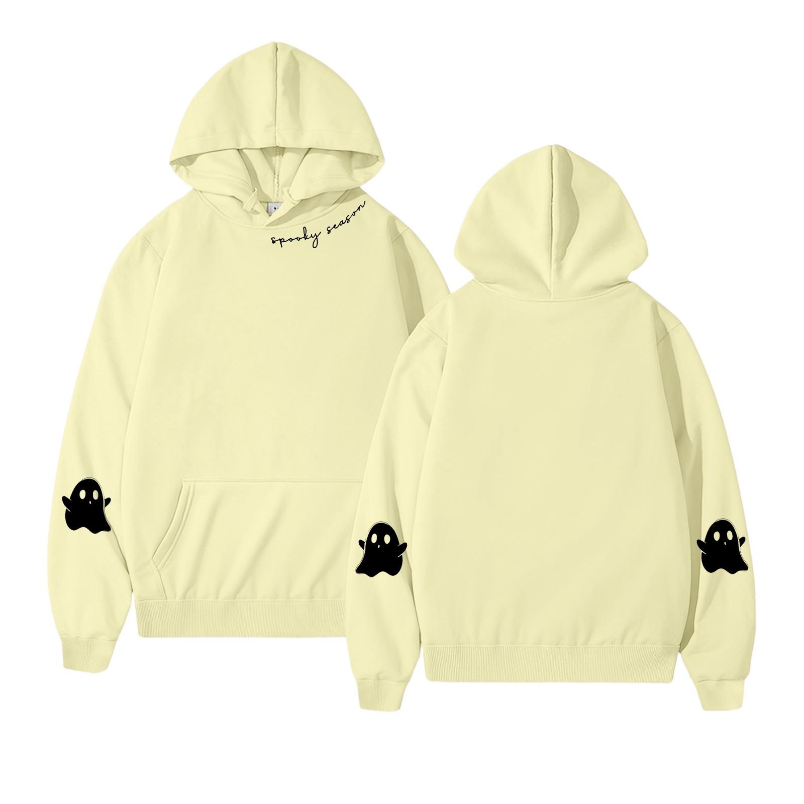 

Женские толстовки, осенняя мода, свитшоты с принтом, повседневная толстовка с длинным рукавом, свободная толстовка, осенняя толстовка S бежевый