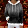 Huvtröjor för kvinnor Oversize Vinter Plysch Söta Sweatshirts Pullover Trendiga Höst Vinter Kläder