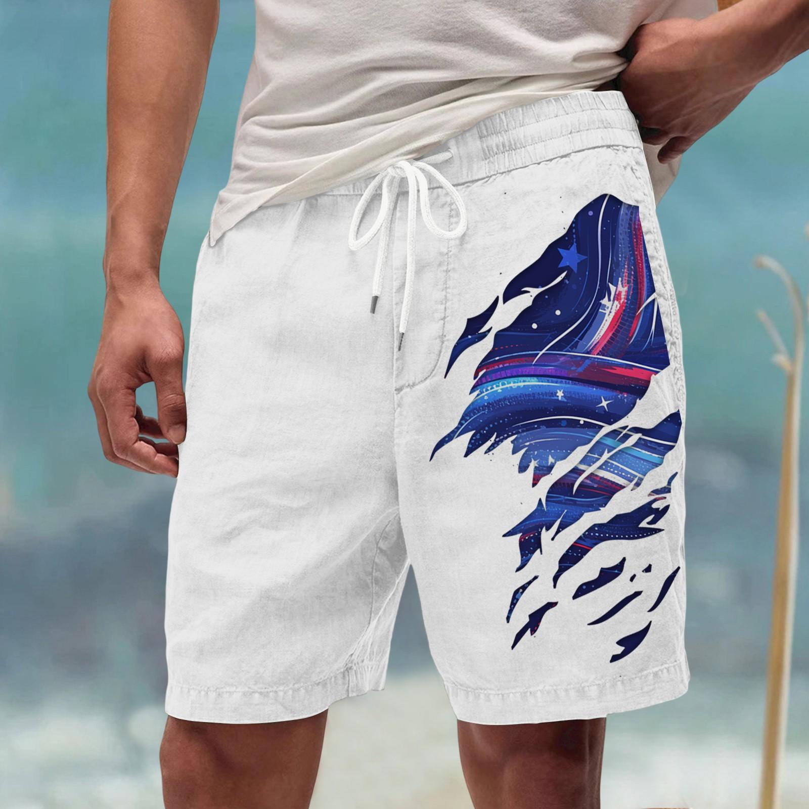 

Чоловічі літні великі повсякденні спортивні штани пляжні шорти XL білий