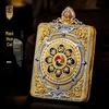 Authentic Mani Huacai · Eight Treasures Gold Wheel Tangka Box Pendant Buddha Talisman