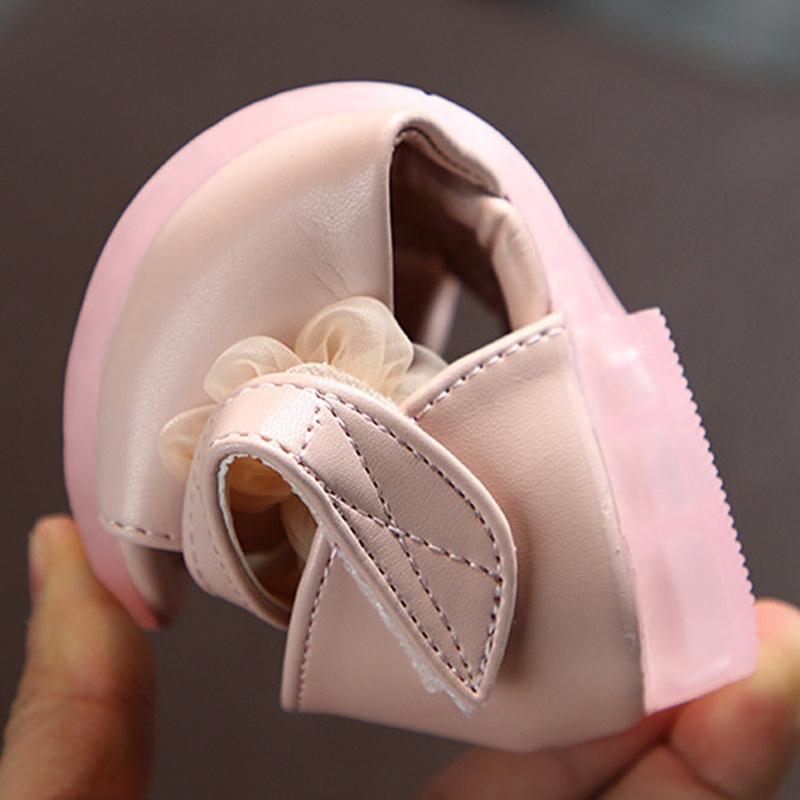 Children Girls Casual Cute Princess Style Pearl Flower Design Fish Mouth Sandals