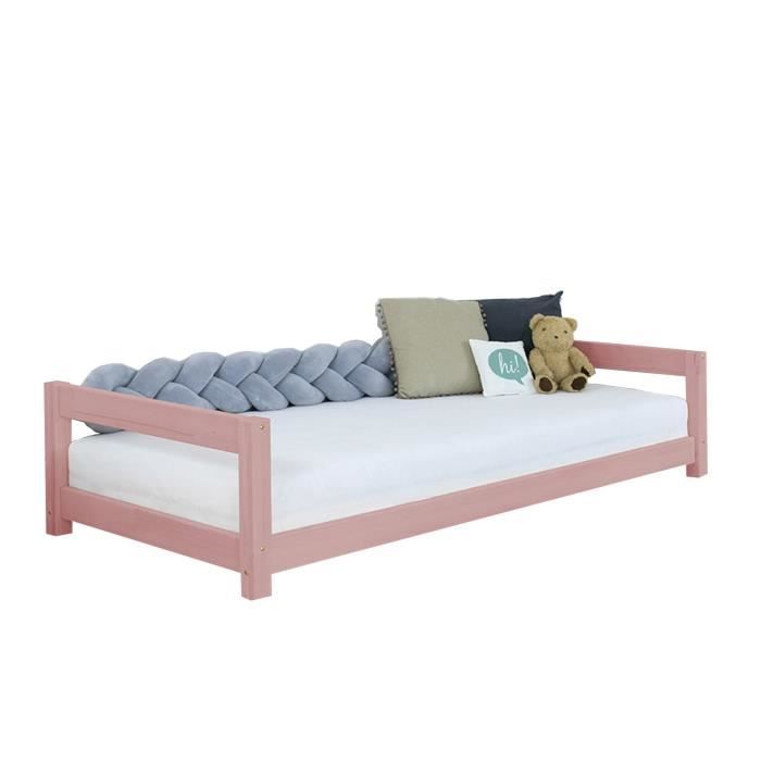 Lit enfant - GENERIQUE - KIDDY - Rose - A lattes - 1 place