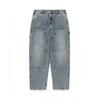 Denim Double Knee Pant Washed Blue