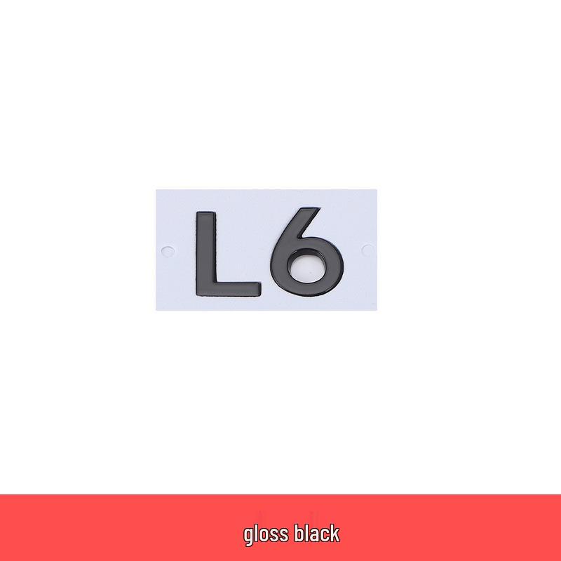 Ideal L9-L6 Black Tailgate & Hood Emblem Lettering Sticker Modification