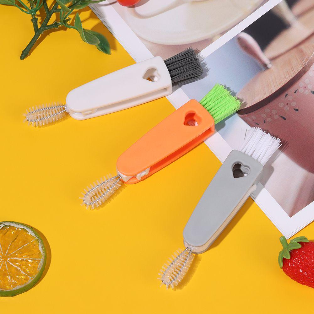 Dust Removal Cleaning Tool Lunch Box Lid Cleaning Brush Rubber Ring Milk Bottle Cleaner Cup Cover