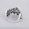Punk Sterling Fashionable Jewelry Silver Color Flower Rings For Women Bridal Wedding Occasion Birthday Creative Stylish Jz466Punk Jewelry