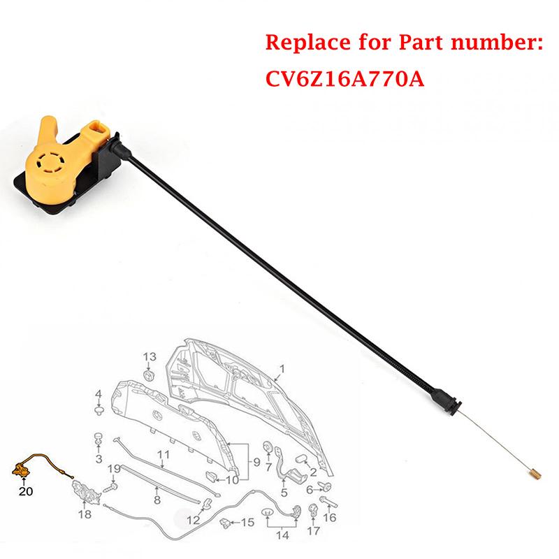 Car Hood Latch Release Pull Handle Cable for Ford Focus 2012 2013 2014 2015 2016 2017 2018 Accessories Replacement CV6Z16A770A
