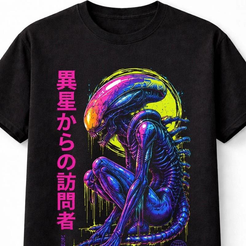 Xenomorph Alien Japanese Sci Fi Horror Movie Unisex TShirt S