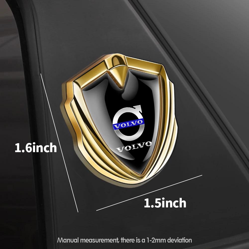 3D Metal Shield Badge Sticker Body Side Fender Trunk Decoration Sticker For Volvo Xc60 XC90 V40 S60 V50 V60 C30 Xc40 S80 S40 V90
