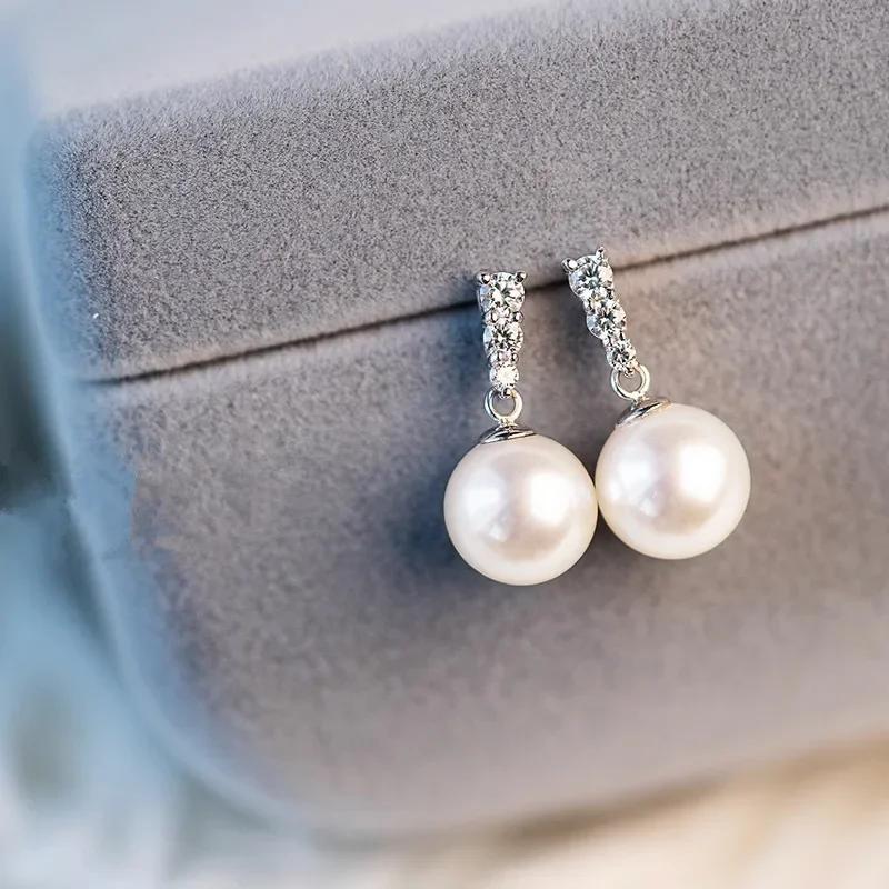 

2026 New High end Charm Earrings for Women with Zircon Pearl Zircon, Princess Fragrance Style, Fashionable and Popular Earrings