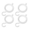 4pcs Hanging Wig Stand Foldable Round Wig Display Hanger Smoothly Plastic Wigs Storage Holder for