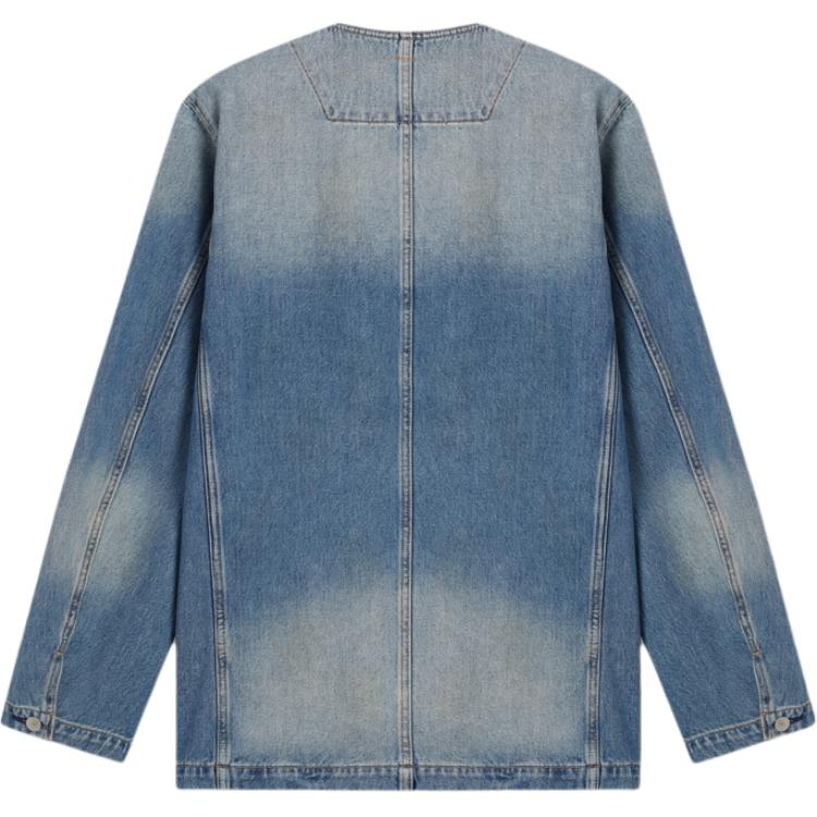 Levis Casual Comfortable Simple Round Neck Long Sleeve Denim Jacket Men jackets Light-Blue 003KY-0000