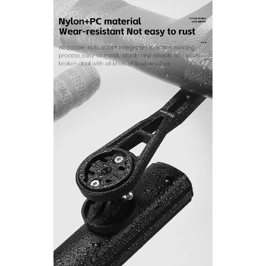 WEST BIKING Fahrradlenker Computerhalterung Nylon Halterung MTB Rennrad Lenkerverlängerung Basis für Garmin Bryton Wahoo