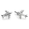 New Arrival Aircraft Cuff Links Silver Color Plane Design Quality Brass Material Men'S Cufflinks