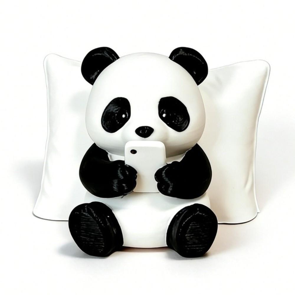 Creative Panda Sculpture Ornament 3D Printed Animal Model Lazy Panda Figurine  Home Desk
