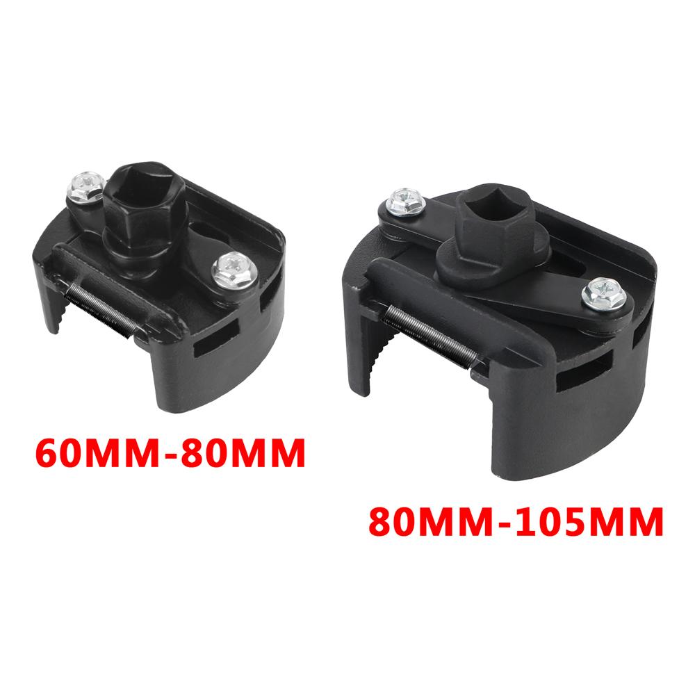 Car Oil Filter Wrench 60-105mm Clamping Range Steel Spanner Fuel Filter Cast 1/2" Drive Removal Tools Truck Motorcycle Supplies