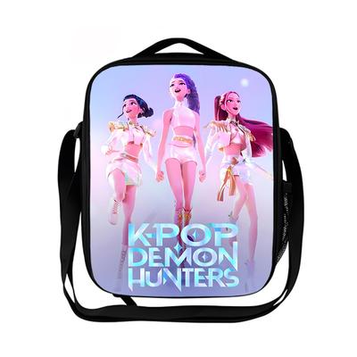 Sac à déjeuner Kpop chasse aux sorcières groupe sac isotherme garçon école primaire sac bandoulière sac à bandoulière dessin animé sac de pique-nique à main
