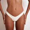 Solid Color Low Waist Triangle Bikini Swim Trunks for Women