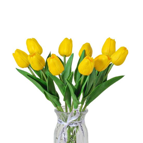 Blume mit Stiel Realistisch Heim Büro Tisch Mittelstück Hochzeit Kunstblumenzweig Künstliches Blumenarrangement