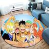 Luffy D Round Area Rug Carpet Rug For Living Room Bedroom Sofa Playroom Decor Nonslip Floor Mat