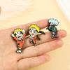 1 Set New Naruto Q Anime Merchandise Japanese Metal Cartoon Brooch Badge Clothing Cute Accessories Toys Anime Cartoon