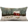1pc Christmas Holiday Themed Pillowcase Home New Year Decoration Christmas Living Room Double-sided Printed Sofa Pillowcase