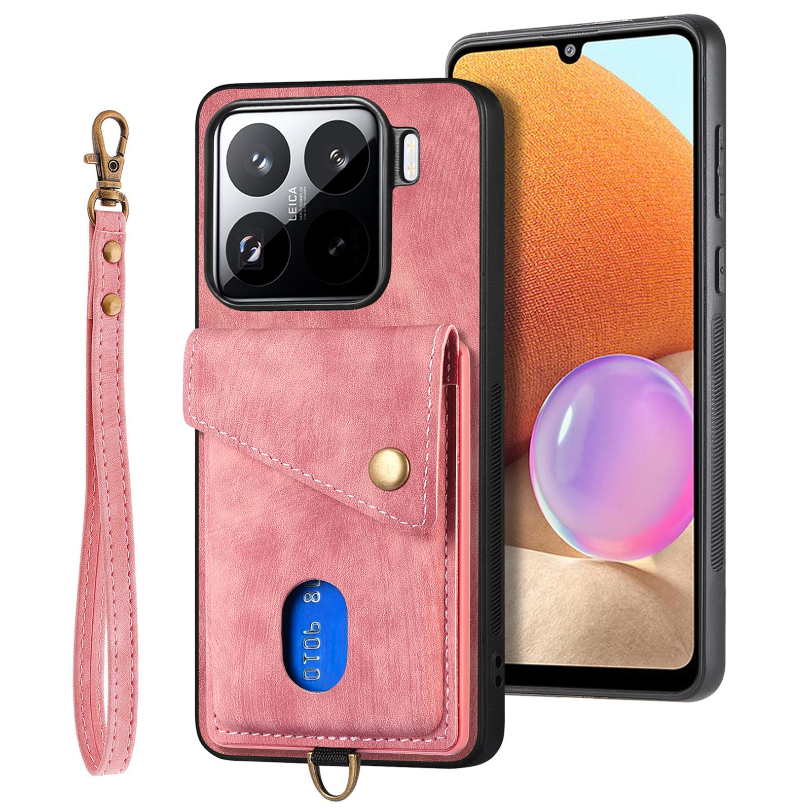 

Для Xiaomi 15 Чохол Шкіра+ТПУ Задня кришка з відділенням для картки Підставка Pink