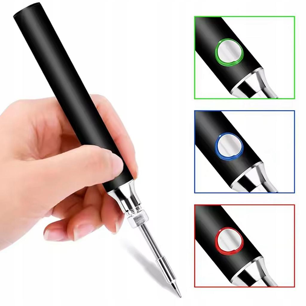 Rosfix Lutownica Akumulatorowa Bezprzewodowa 15W – Mobilne Narzędzie do Lutowania | 3 Tryby Temperatur | Ładowanie przez USB C