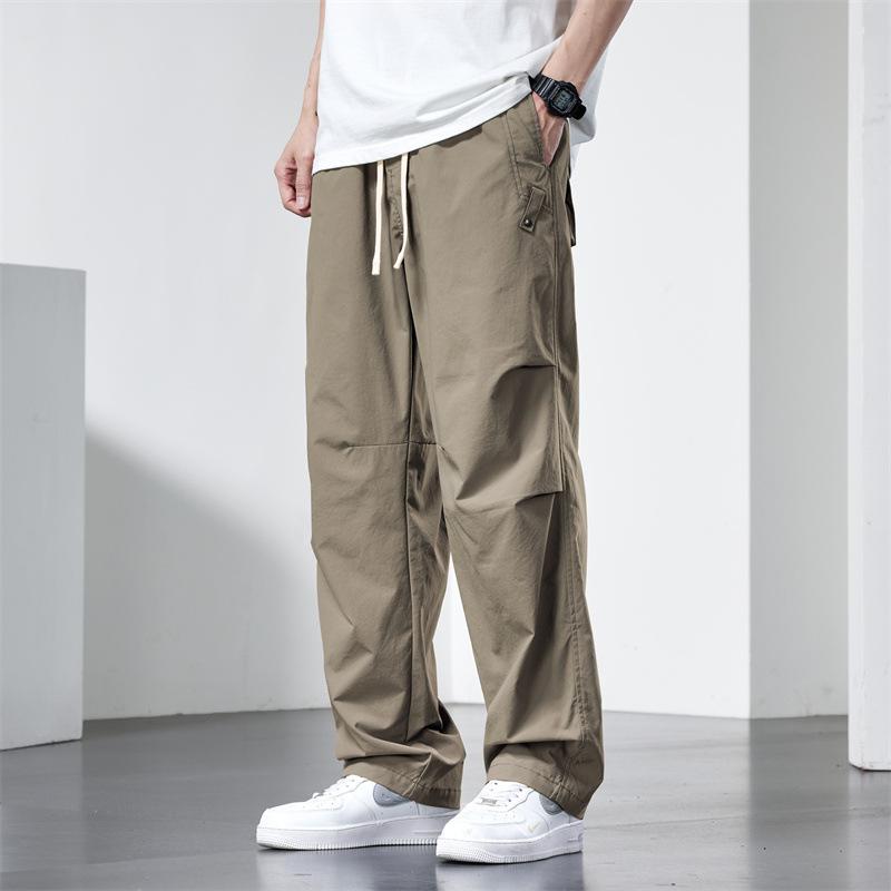 Paratrooper Pants Tooling Pants Trendy Men's Summer Thin American Trendy Brand Straight Casual Pants Men's Drawstring Sweatpants